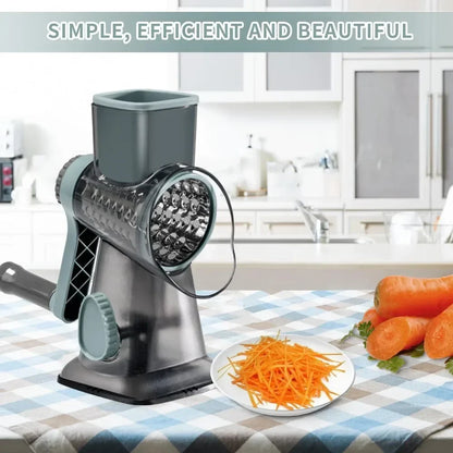 Multi-functional Vegetable Slicer Manual Spiralizer Vegetable Cutter  Hand Cranked Rotary Cheese Grater Shredded Kitchen Tools
