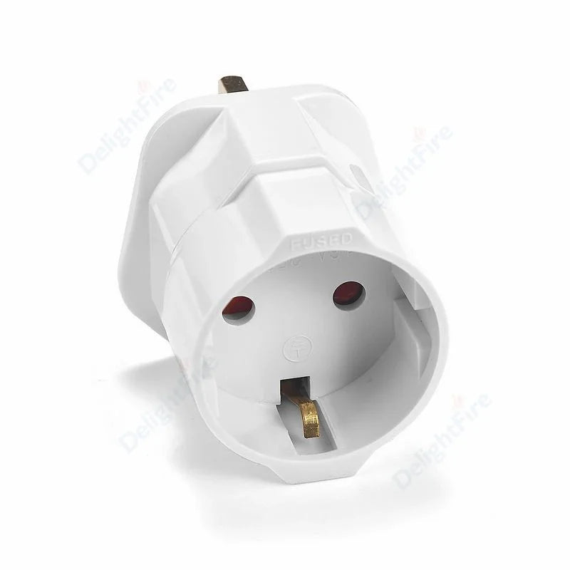 European EU To UK Plug Adapter Standard Euro 250V EU Plug To UK Electrical Socket Power Adapter Electrical Socket Outlet