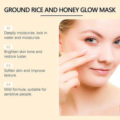Beauty Rice Honey Facial Skincare 3pieces Set Moisturizing Arbutin Serum Milk Toner Smear Glow Mask Korean Brand Facial Skincare
