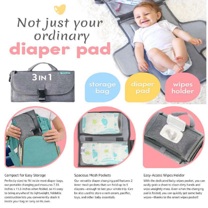Portable nappy changing mat baby diaper pad outdoor travel changing mat multifunctional diaper separating waterproof folding mat
