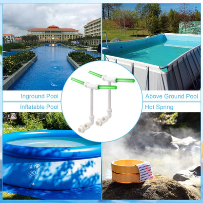 Pool Fountain Dual Spray Water Fountains for Above Ground/Inground Pools 2-in-1 Adjustable Waterfall Pool Sprinkler Fountain