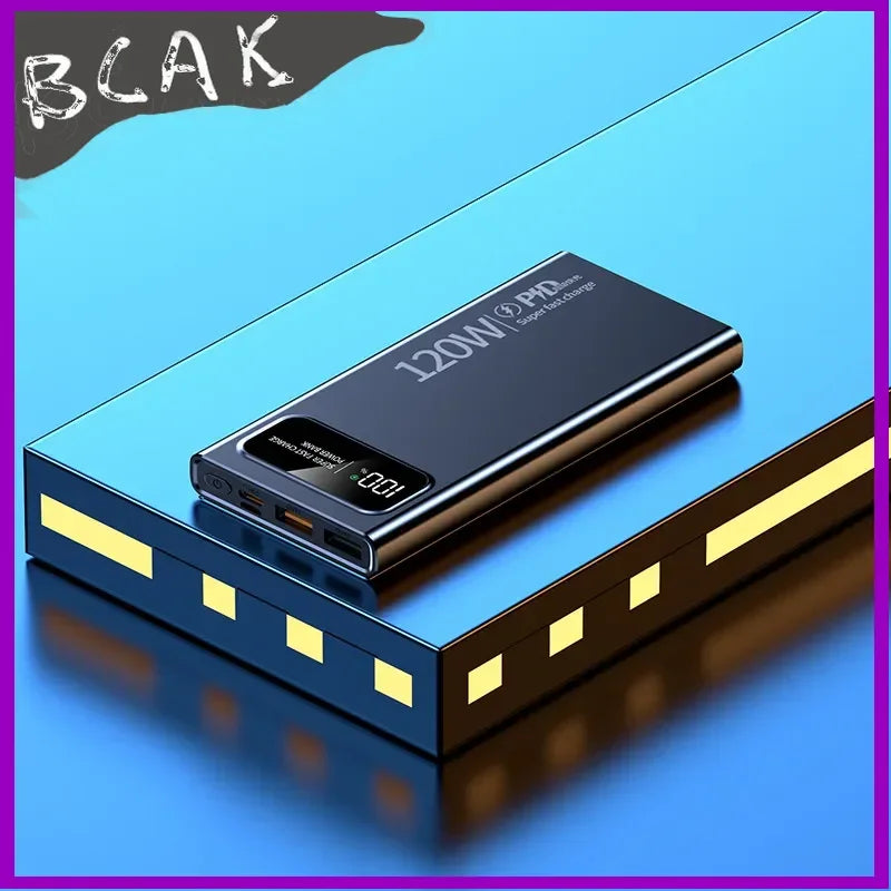 Quality BCAK New 120W Power Bank 20000mAh Super Fast Charging Large Capacity Mobile Power Supply