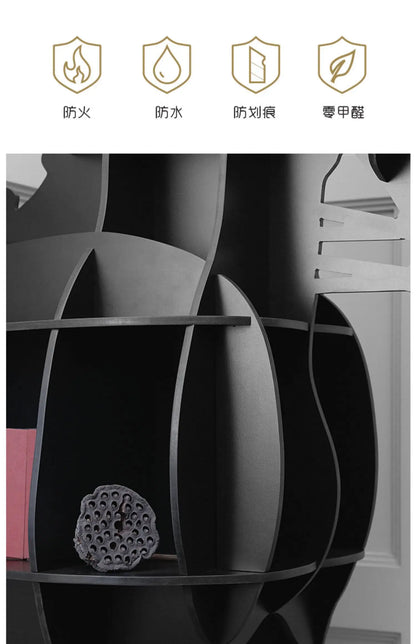 Organizer Living Room Cabinets Open Shelves Light Accent Modern Display Cabinet Storage Wall Luxury Vitrina Home Furniture