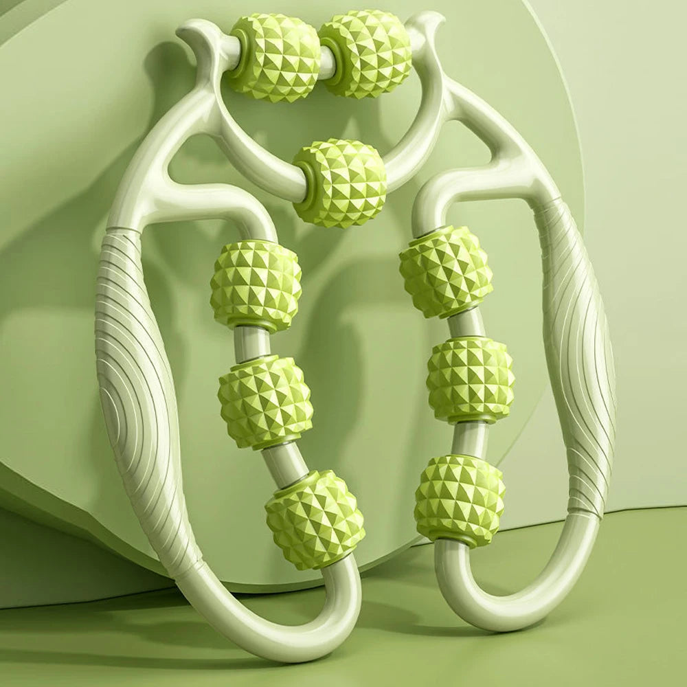 Massage Roller Anti-cellulite Massager Body Leg Slimming Roller Yoga Training Device U-shaped Pilates Muscle Relaxation Roller