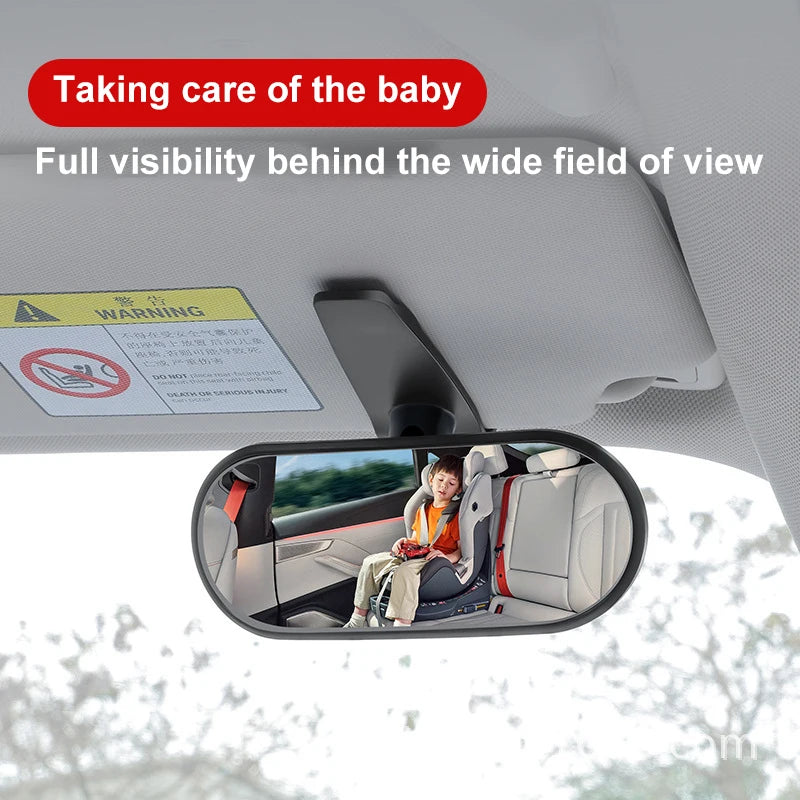 Wide Angle Baby Car Mirror - Sticky Back Rear Seat Observation Mirror for Safe Driving