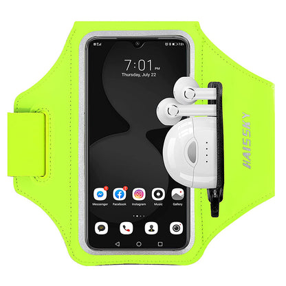HAISSKY Zipper Pocket Running Sports Armband For iPhone 16 15 14 13 12 11 Pro Max 15 Plus Belt On Hand Phone Brassard Bags