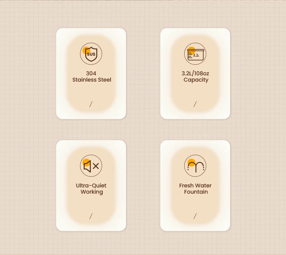 ROJECO Stainless Steel Cat Water Fountain Automatic Pet Water Dispenser Cat Drinking Fountain Auto Drinker For Dogs Accessories