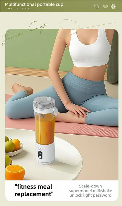 New Portable Juice Blender 600ml 12 Blades Fast Blending USB Rechargeable For Outdoor Milkshake Smoothie Electric Blender