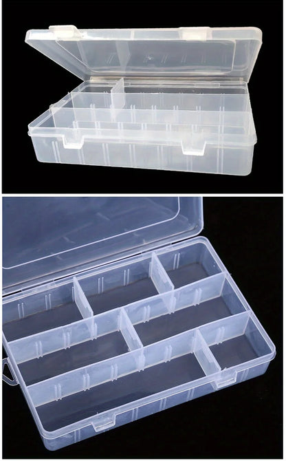 Large 1pc Clear Lightweight PP Storage Boxes with Lids -  School Supplies Organizer - Pens, Pencils