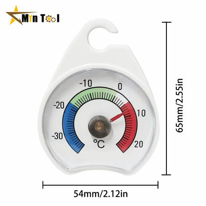 Type -30 to 20°C Rrigerator Freezer Pointer Thermometer Fridge Refrigeration Temperature Gauge with Hook Home Temp Stand