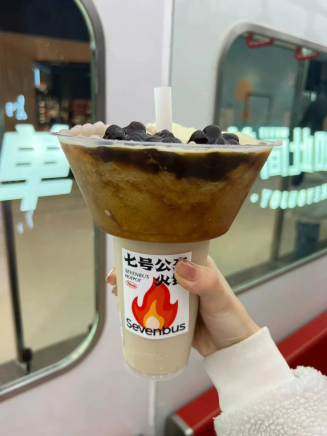 2PCS 2In1 Drink Snack Cup Bowl Bubble Milk Tea Fruit Portable Cups Stadium Tumbler Desserts Fondue Coke Water Bottle Adults Kids