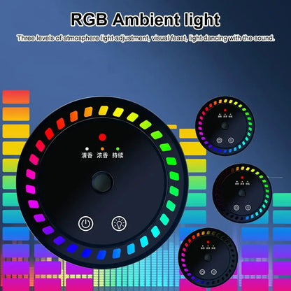 Caer Car Electric Air Diffuser Smart Aroma Mist Aromatherapy Starry Sky Top Air Freshener Removing Odor Eliminator Interior Tool