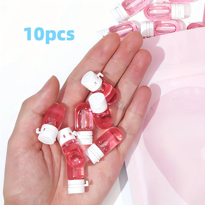 10pcs Leakproof Travel Bottle for Makeup Remover and Lotion-Transparent Portable Dispenser with Flip,RFID Blocking