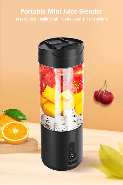 Portable Bottle Blender Electric Fresh Juice Blender Mini Fruit Juicer Blender Rechargeable Smoothie Mixer Juice Making Machine