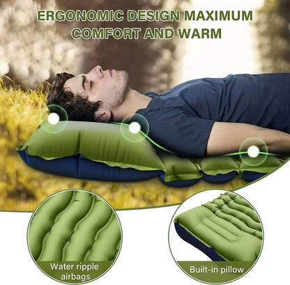 Camping Hiking Camp Sleeping Gears Air Mattresses Compact Ultralight Self-Inflating Camping Air Mattress Backpacking Hiking Tent
