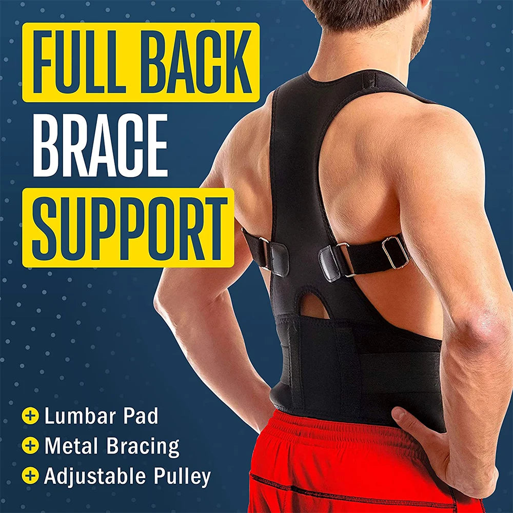 Posture Corrector Belt, Back Brace for Posture, Adjustable Back Support Straightener Shoulder Posture Support for Pain Relief
