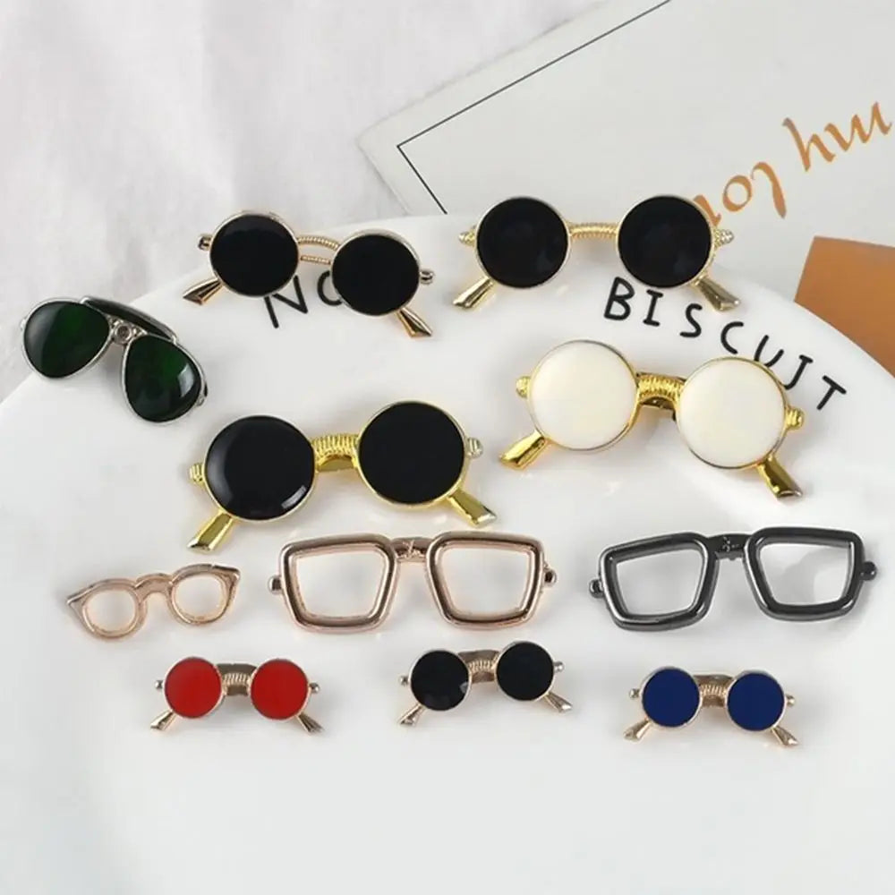Fashion Accessories Sunglasses Shape Jackets Suit Accessories Shirt Brooch Badge Collar Pins Glasses Brooch