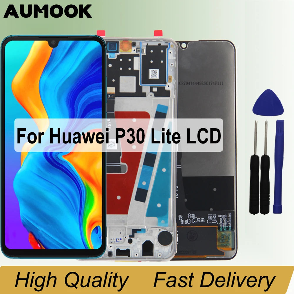 6.15" For HUAWEI P30 Lite LCD Digitizer Touch Screen For HUAWEI P30 Lite for Huawei Nova 4E LCD Screen Digitizer Assembly Part