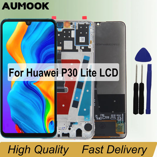 6.15" For HUAWEI P30 Lite LCD Digitizer Touch Screen For HUAWEI P30 Lite for Huawei Nova 4E LCD Screen Digitizer Assembly Part