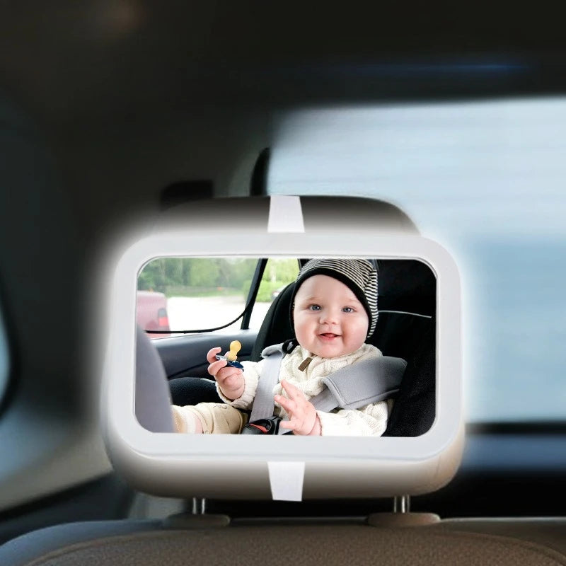Observation Mirror With Light HD Large Vision Car Accessories Rearview Baby Rear View Child Interior Parts Automobiles
