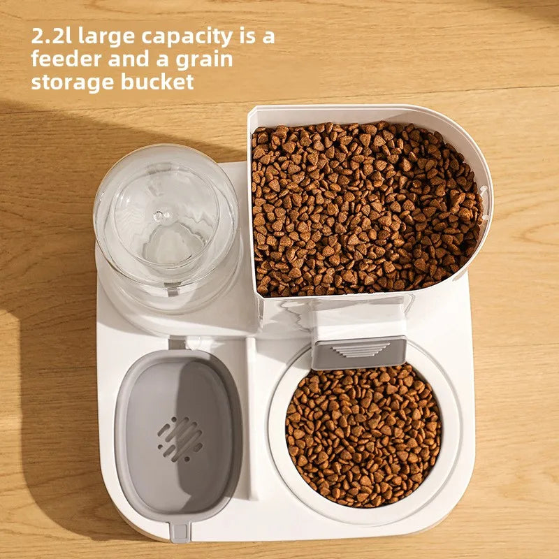 Pet automatic drinking water feeder Integrated large capacity dry and wet separation Ceramic bowl Stainless steel bowl