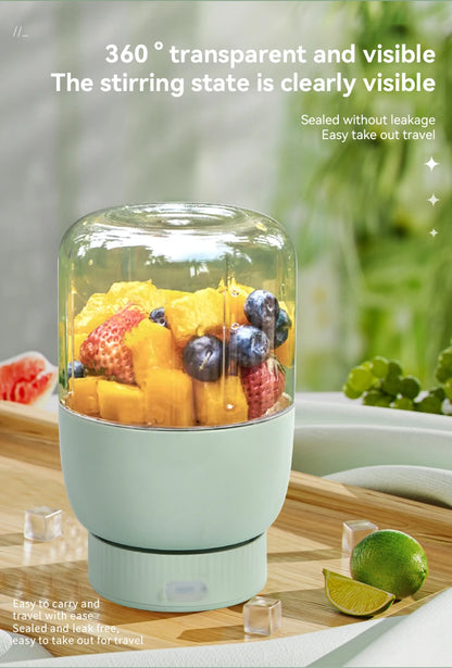 Portable Fruit Blender 800ml Multifunctional Electric Juicer Cup 10 Steel Blades Summer Milkshake Machine USB Rechargeable