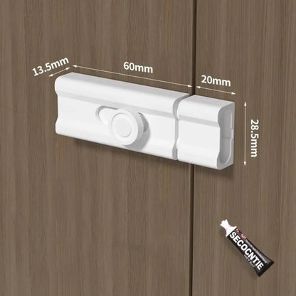 Durable Anti-theft Luminous Door Buckle No Punching Aluminum Alloy Door Catch Security Sliding Door Bolt Kitchen