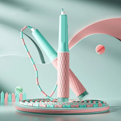 Bamboo Segmented Jump Rope With Soft Bead Handles Tangle-Free Design For School Sports Kids Home Fitness Training Equipment