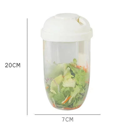Portable Breakfast Cups Cereal Nut Yogurt Salad Cup Container Set with Fork Sauce Cup Bottle Food Storage Bento Box Lunch Box