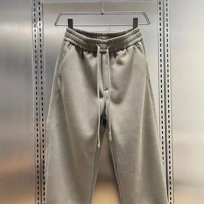 Outdoor Joggers Sweatpants Solid Color Casual Trousers High Quality Cotton Men's Brand Pants