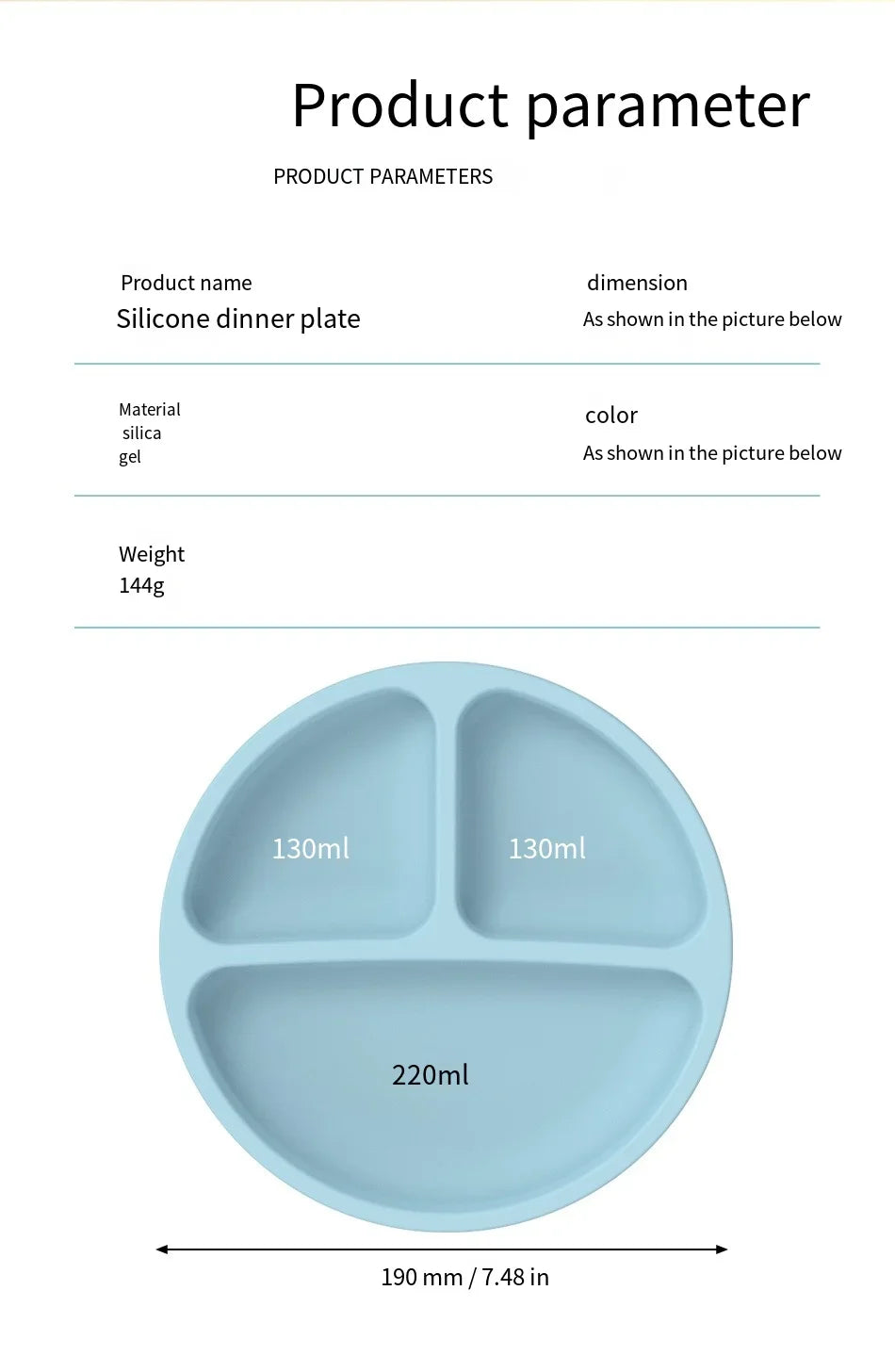 Best-Selling Silicone Children's Dinner Plate - Non-Slip, Separate Tableware & Baby Food Bowl - Perfect for Little Hands!