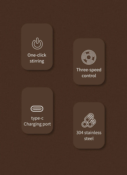 Bincoo Electric Milk Frothers Handheld Wireless Blender USB Mini Coffee Maker Whisk Mixer Cappuccino Cream Egg Beater Blender