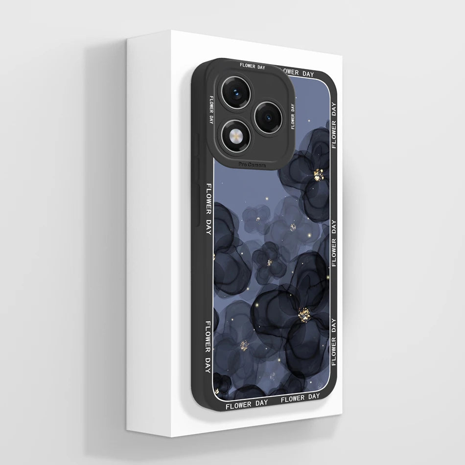 For Honor 400 Lite Case Simple Butterfly Soft Liquid Silicone Full Protection Back Cover For Honor 400Lite 5G Phone Protectors