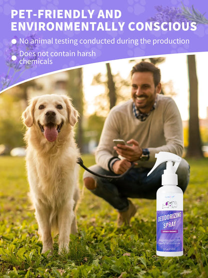 150ml Cat & Dog Odor Eliminator Spray – Lavender Plant Extract for Cat Litter & Pet Bedding – Effectively Neutralizes Urine Odor