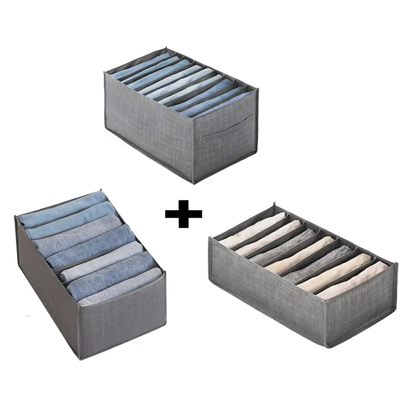 Closets Clothes Organizer Pants Jeans Storage Box Cabinet Organizer Drawers Underwear Socks T-Shirt Wardrobe Storage Organizers