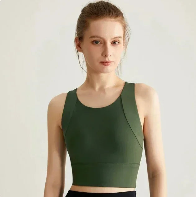 Sports Bra for Women Shockproof and Anti Sagging Running Yoga Suit One-piece Back Vest Fitness Bra