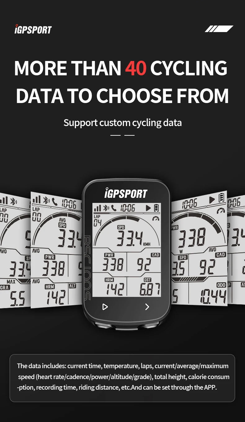 IGPSPORT Bicycle Computer BSC100S Computer BLE Bluetooth ANT Waterproof Wireless Bike Stopwatch MTB Road Cycling Bike Computer