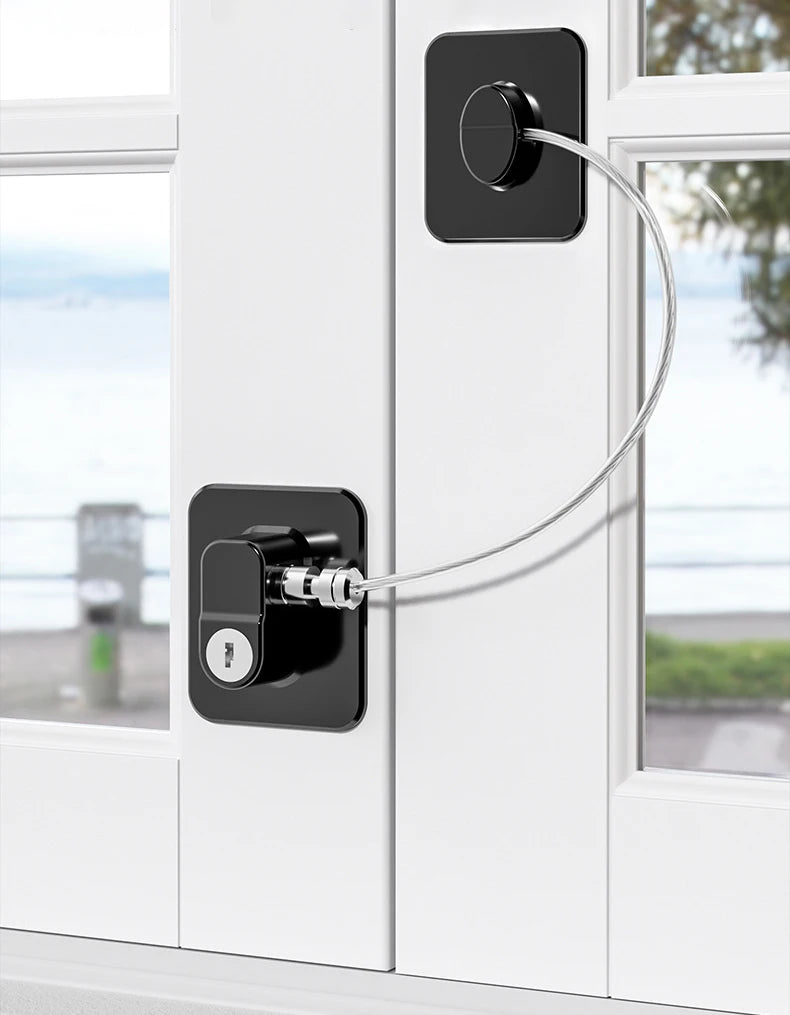 Baby Safe Refrigerator Lock with Key Code Lock Baby Safety Cabinet Lock Sliding Wardrobe Door Lock Home Limiter