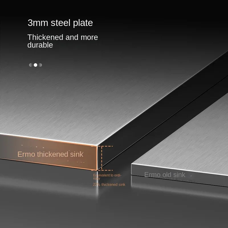 Nano 304 Stainless Steel Sink Waterfall Large Single Slot Kitchen Sink Vegetable Sink Stainless Steel Sink Household Sink