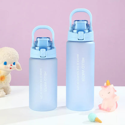 Sports Water Bottle Fitness Water Bottle Portable Outdoor Water Cup Reusable Water Bottle With Flip Top Lid Travel Water Bottle