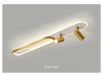 LED Ceiling Lights With Spotlights Minimalist Track Lights for Bedroom Lobby Dining Room Hall Corridor Long Strip Ceiling Lamps