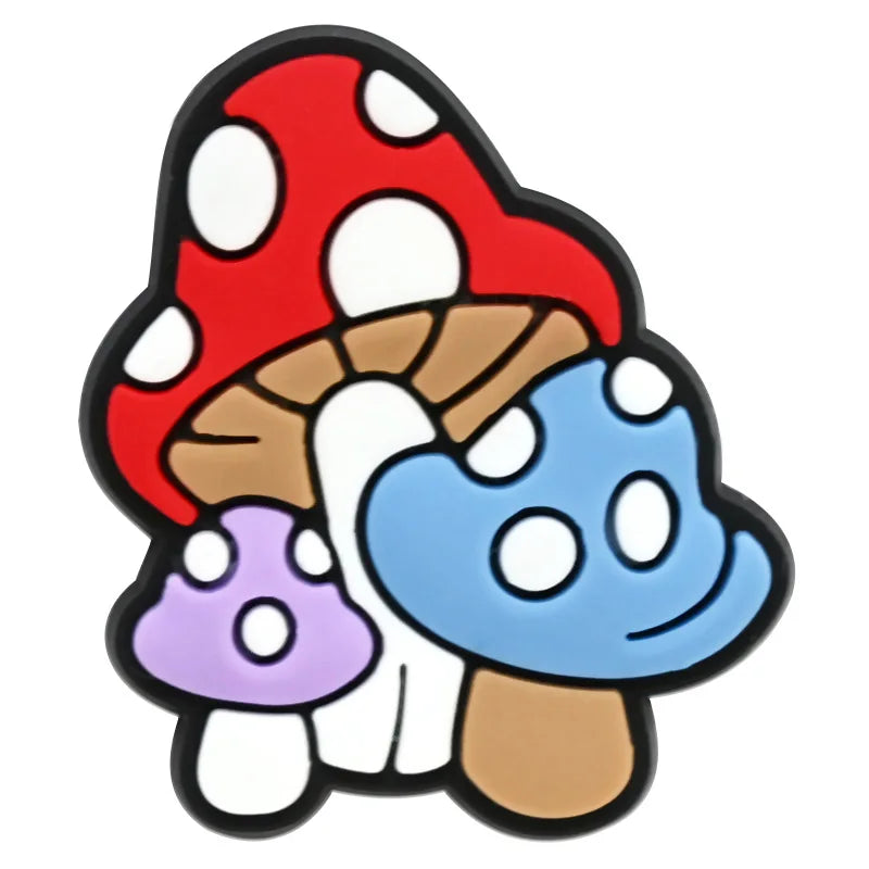 Cute Mushroom Shoe Charms Decoration for Crocs Pin Accessories Bracelet Wristband Party Party Gifts