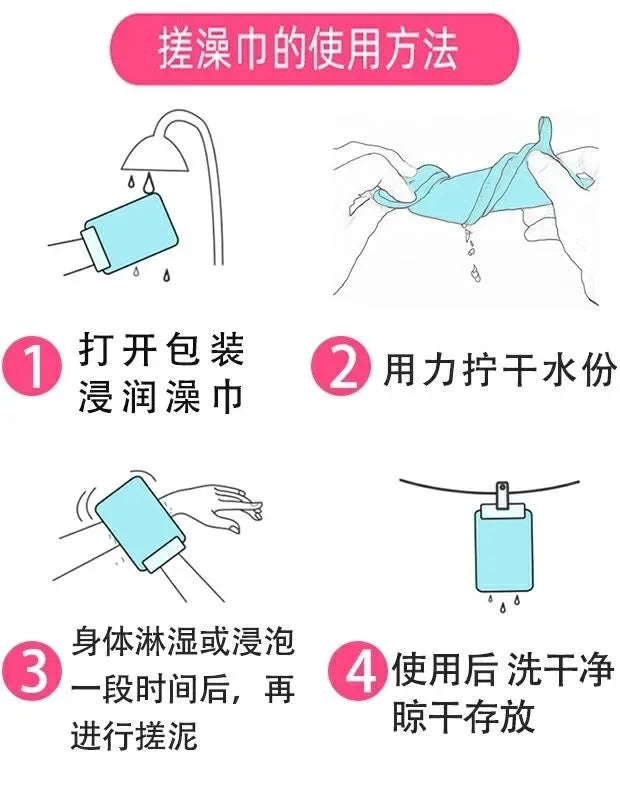 Scrubbers Exfoliating Bath Gloves Spa Towel  Dual-Sided Scrubbing Mitts for Back Care Mud Mask Sensitive Skin Toiletries