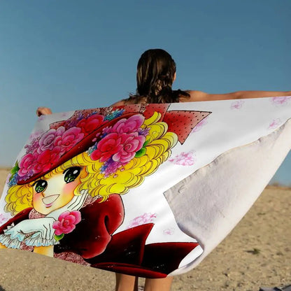 Candy Candy Beach Towel Colorful Bath Towels For Girl Microfiber Quick Dry Custom Sand Free Beach Yoga Spa Gym Pool