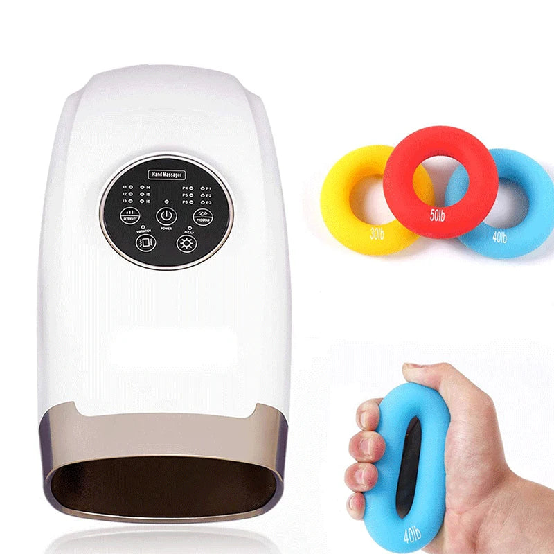 Cordless electric handheld massager with heat and pressure point therapeutic massager suitable for carpal tunnel