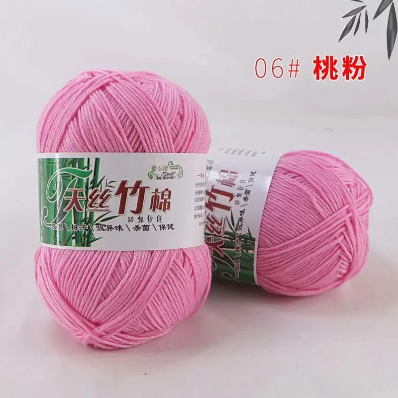 Tiansi Bamboo Cotton Yarn Bamboo Charcoal Cotton Hook Needle Thread Cotton Nitrile Woven Yarn DIY Weaving Material