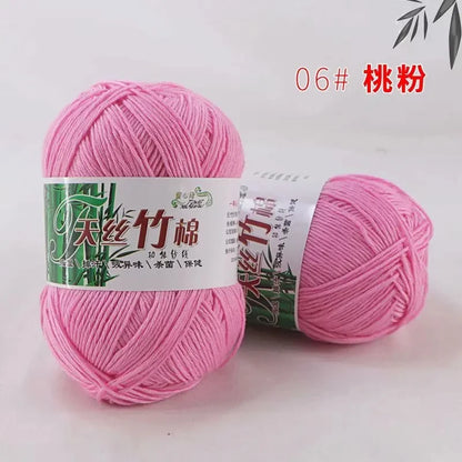 Tiansi Bamboo Cotton Yarn Bamboo Charcoal Cotton Hook Needle Thread Cotton Nitrile Woven Yarn DIY Weaving Material