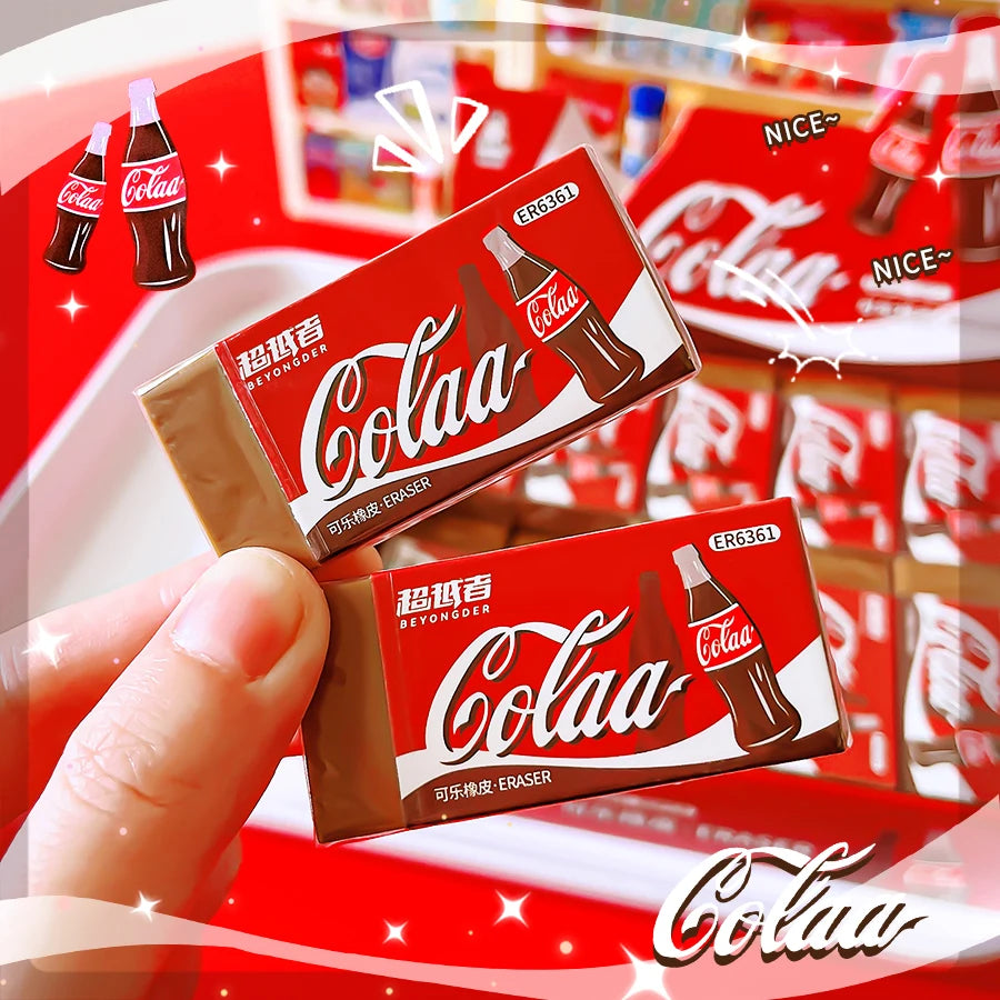 school teacher gift back to school supplies Aesthetic cute stationery Kawaii object funny erasers Drinks rubber cute things byUm