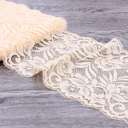 15cm Wide Lace Fabric Elastic Lace Ribbon 1meter DIY Apparel Sewing Handmade Crafts Lace Tape