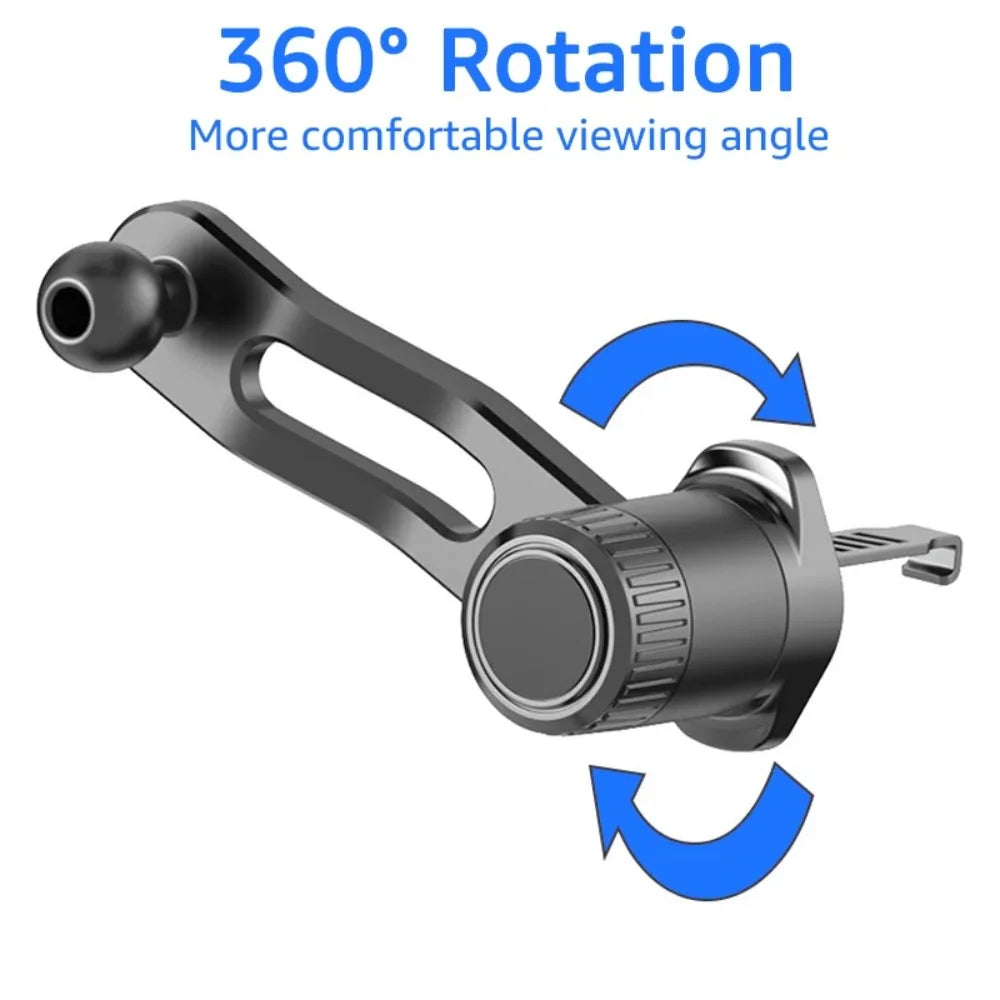 360 Rotation Magnetic Car Phone Mount for Magsafe with Extended Arm Universal Strong Magnet Car Air Outlets Mobile Phone Holder